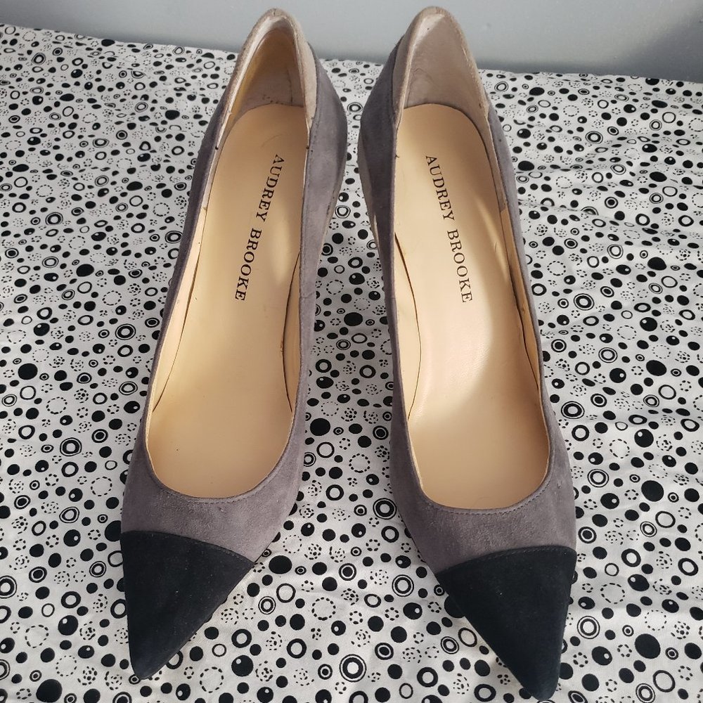 Audrey Brooke Multicolor Suede Pointed Toe Pumps